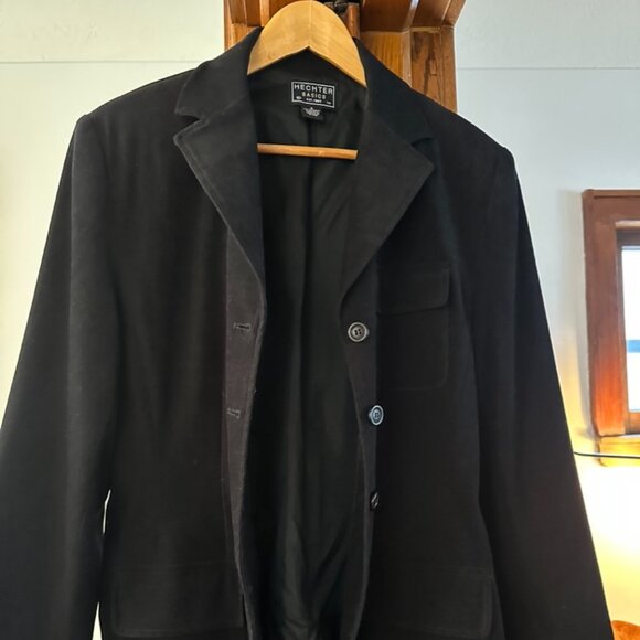 Daniel Hechter Black Suede Blazer with lapel pocket - Picture 3 of 6